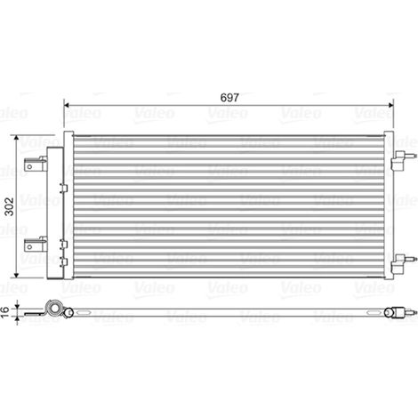 Condenseur, climatisation Valeo 822626 OPEL 13475956 39011385 39131676 39146283