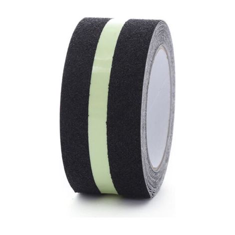 Pair (5m5cm) Ruban phosphorescent, antidérapant et givré, utilisé pour indiquer la direction, les avertissements d'escalier et le guidage réfléchissant (1/5)