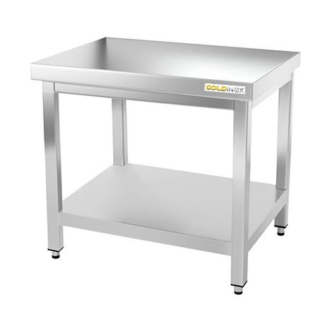 Table de travail en inox soubassement 800 x 700 mm PREMIUM - GOLDINOX (1/4)
