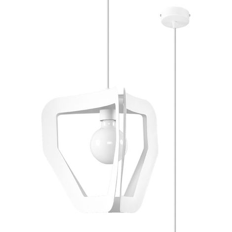 Lámparas colgantes Tres blanco acero 1xE27 33cm Sollux (1/5)