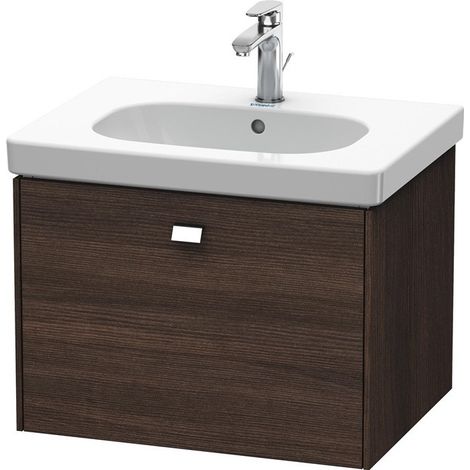 Duravit Brioso Vanity pensile a parete 62,0 x 46,9 cm, 1 cassetto, per lavabo D-Codice 034265, Colore (anteriore/corpo): Castagno scuro arredamento, maniglia cromata - BR404501053