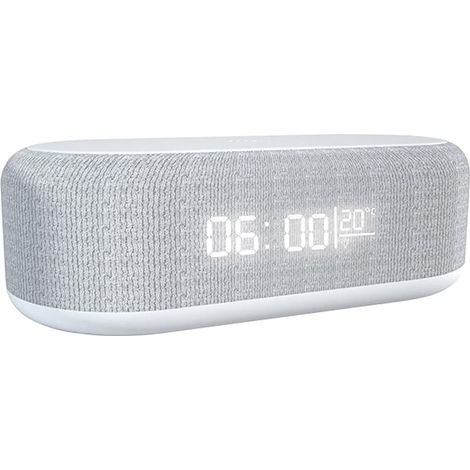 ELLENNE - Radio-réveil LED avec recharge sans fil - Réveil avec alarme avec minuteur, lumière de nocturne, écran LED réglable (1/5)
