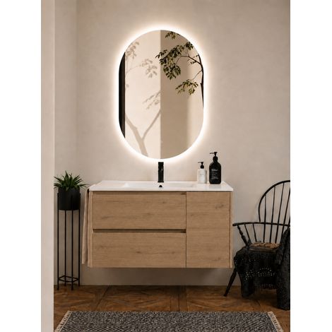 Mueble de baño con lavabo ORIGENBATH ITACA sin espejo 80x40 cm estepa (1/5)