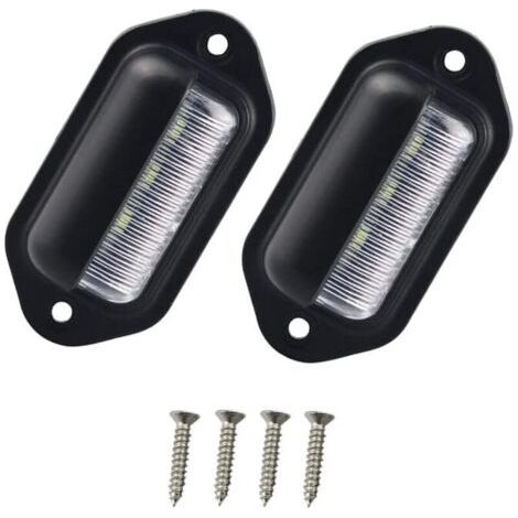 2PCS Eclairage Plaque Moto,Eclairage Plaque Immatriculation,éclairage Plaque Moto,Feu Arriere pour Remorque,Eclairage de Plaque Moto,pour 12V/ 24V Camion Camionnette Remorque Voiture Véhicule (1/4)