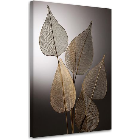 Tableau déco Feuille d'or Minimalisme 40x60 (1/5)