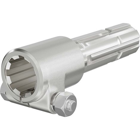 Wiltec Manchon de Prise de force Cardan - Longueur 160 mm - Raccord logement 8-32x38x6 - Raccord sortie 1 3/8" 6D - Ø 39 mm/34,87 mm - Arbre cannelé de tracteur