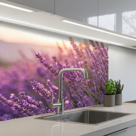Kitchen Splashback Lavender - Purple - Sunlight 80x60 cm (1/5)