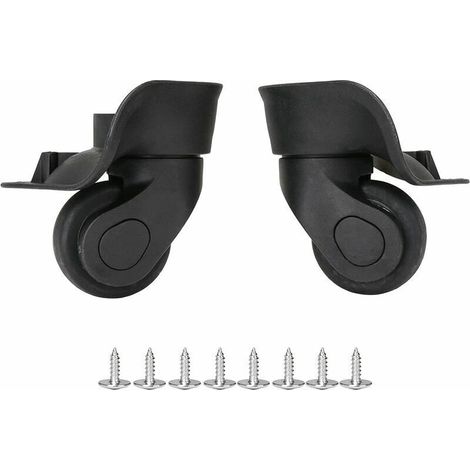 Roues de bagage gauche et droite 9.1cmx9.7x4.9cm, gris et 8 vis, bricolage et remplacement (1/5)