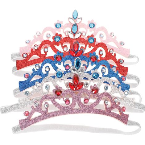 Pieces Crystal Crown Headband for Chic Hair Accessory (1/5)