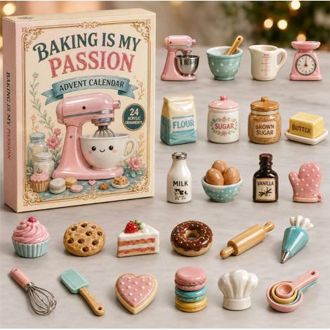 New Christmas Advent Calendar 2026 - Baking Time Advent Calendar - C - Flat