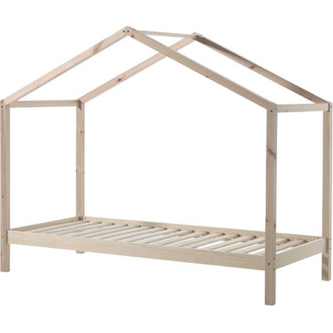 Lit Enfant Cabane "Dallas II" 90x200cm Naturel (1/4)