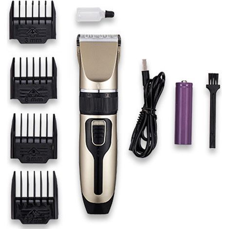 Tondeuse À Cheveux Sans Fil - Lame En Céramique Titane - Pour Coupe Maison Barbershop - Kit Complet Avec 4 Peignes Réglables - 1 Pièce (1/5)