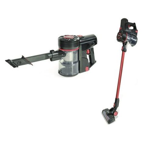 Necchi NH9205 aspirateur balai et balai électrique Aspirateur-balai 2 en 1 Batterie Sec Sans sac Noir, Rouge 2 Ah