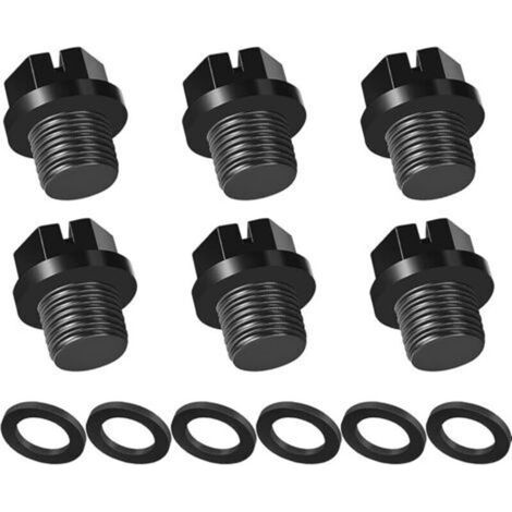 6pcs Swimming Pool Drain Plug, Swimming Pool Pump Parts, Drain Plug with Gaskets (1/5)