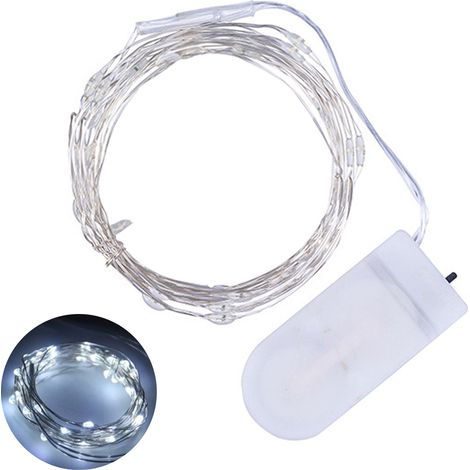 Drehbare und flexible Lichterkette, IP65, 2 m mit 20 LEDs (warmweiß) (1/5)