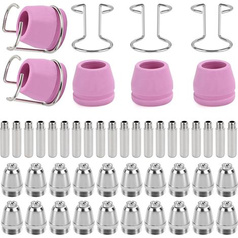 Kit de accesorios de 50 piezas para cortadora de plasma Parkside SG-55 AG-60 WSD-60, boquilla de corte por plasma, boquilla y electrodo. (1/5)