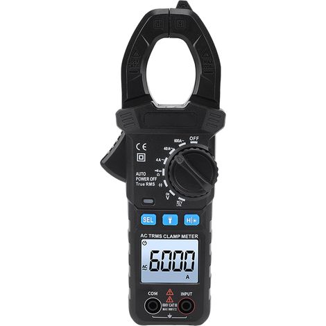 Pince ampèremétrique numérique 600A TRMS testeur tension courant alternatif continu résistance capacité diode NCV rétroéclairage lampe torche maintien données (1/5)