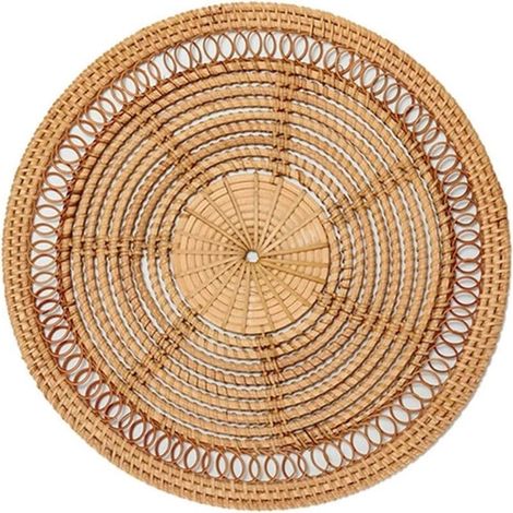 Natural Boho Woven Basket Decorative Rattan Woven Decor Woven Wall Hanging