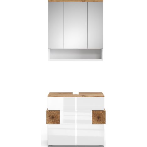 Badmöbel-Set Eden, Weiß, 2 Teile, Vicco