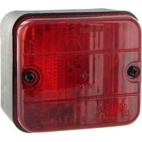 Luz antiniebla trasera de 87 x 77 x 52 mm – Distancia entre orificios de montaje de 55 mm – Bombilla P21W – Luz para remolque
