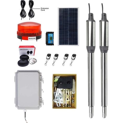 Kit d'ouvre-portes automatiques Dispositif d'ouverture de porte automatique Kits multifonctionnels d'opérateur d'ouvre-porte battante en acier inoxydable avec accessoires en option pour accessoires de (1/5)