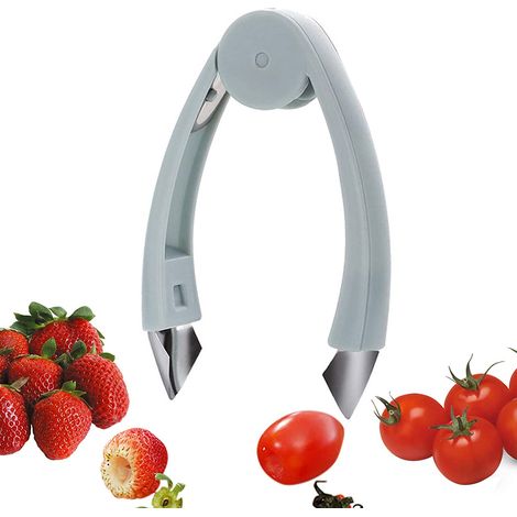 Éplucheur de fraises et vide-ananas : outil de cuisine portable pour retirer les queues de fruits et légumes.