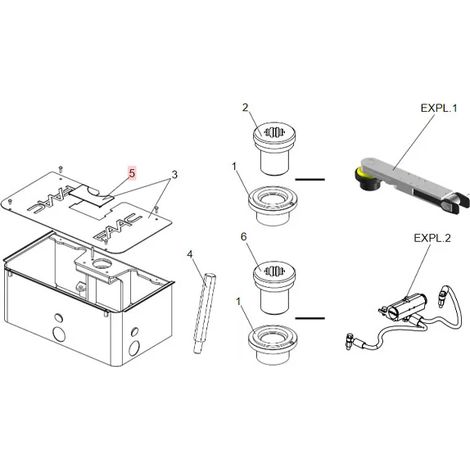 Piastra Copertura Cassetta S800 Ricambio FAAC 63002455 10PZ (1/3)