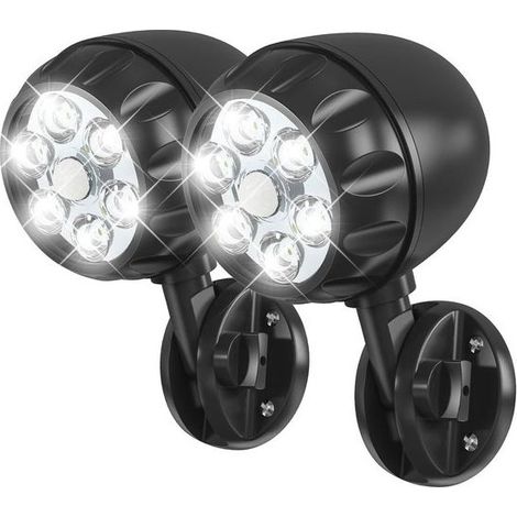 Lot de 2 Projecteurs LED Extérieur avec Détecteur de Mouvement, Éclairage Puissant pour Jardin et Garage, Appliques Murales Étanches (1/5)