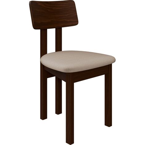 Chaise Victorville 382, Noyer, 85x47x48cm, Tissu, En bois, Bois (1/5)