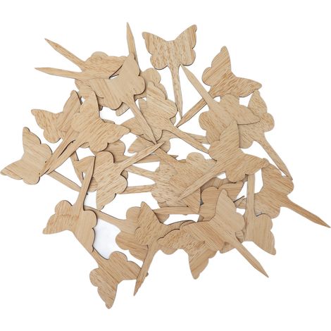 30 Stück Pflanzenetiketten aus Holz, umweltfreundliche Schilder für Gartenblumen, Topfpflanzen und Gewächshäuser (1/5)