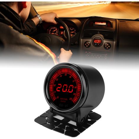 Manomètre de rapport air/carburant à aiguille noire 7 couleurs de 52 mm, accessoire pour instrument de voiture (1/5)