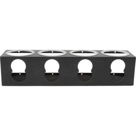 Porte-épices aluminium noir silencieux avec fenêtre – Rack mural 4 trous anti-vibrations pour camping-car et fourgon aménagé (1/5)