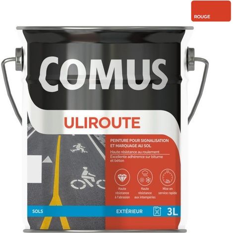 ULIROUTE ROUGE 3L - Peinture pour signalisation et marquage routier - COMUS