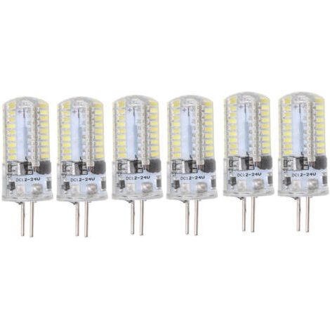 Confezione da 6 lampadine LED GY6.35, 5W AC 12V, bianco caldo 2700-3000K, bianco freddo 6000-6500K, 500LM, 72 LED, per casa e ufficio, bianco puro (1/4)