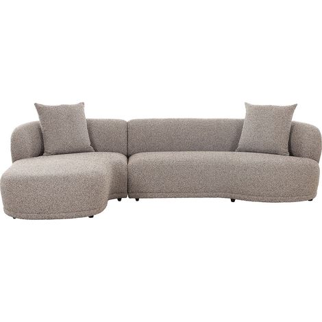 Kingston Sofa Mit 2 Kissen, linksdrehend braun.