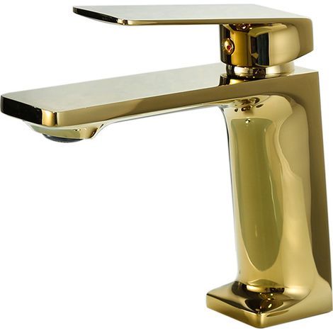 Gold-plated bathroom sink faucet for home, hotel and bathroom use, anti-splash faucet (1/3)