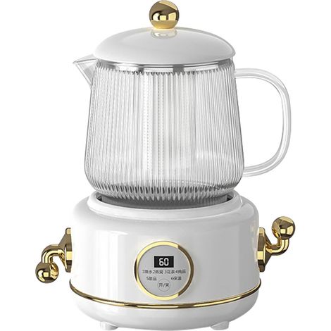 Bouilloire électrique mini multifonction en acier inoxydable et verre, pour thé, maison et bureau, 220V CN (1/5)