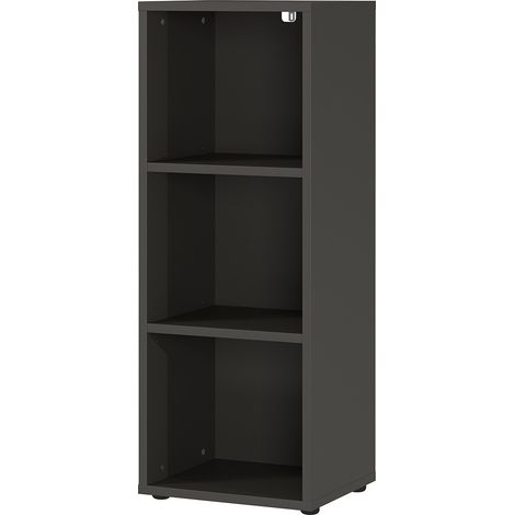 Etagère de bureau contemporaine H 120 cm coloris graphite Oleron (1/3)