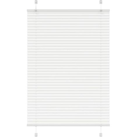 Plissee Weiß 90x100 cm Stoffbreite 89,4 cm Polyester