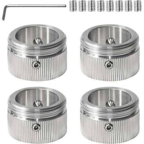 Adaptateurs pour thermostat de radiateur, lot de 4 pièces, diamètre intérieur de 22 mm, compatibles avec les vannes de radiateur Ra, Rav et Ravl, clé hexagonale incluse. (1/5)