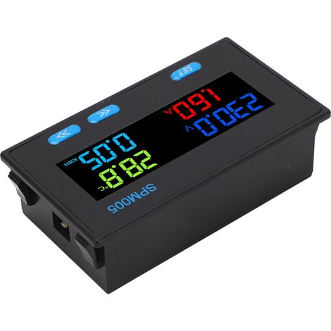 Voltmètre-ampèremètre numérique multifonction 8 en 1 avec écran LCD couleur et moniteur d'énergie CA 60-300 V 200 A (1/5)