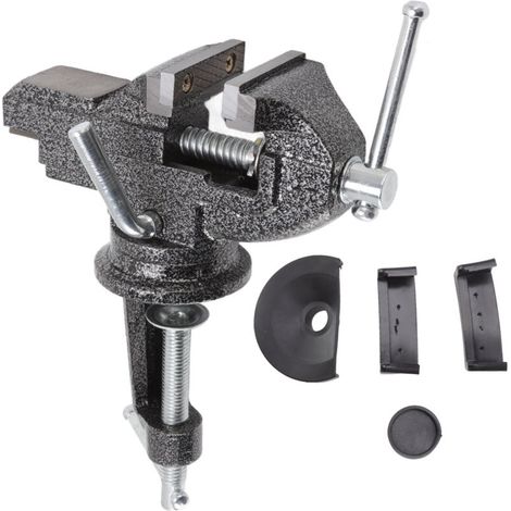 360-degree rotating cast steel benchtop clamp for woodworking jewelry making (1/5)