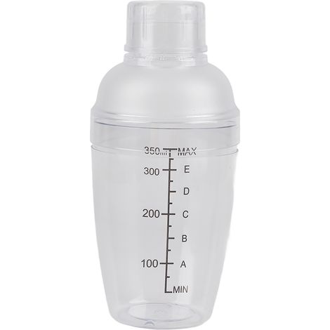 Auslaufsicherer, transparenter PC-Cocktailshaker mit Graduierung (300 ml) (1/5)