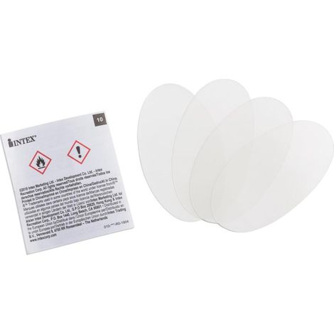 INTEX - 11410 - Set di 4 toppe riparapiscine trasparenti senza colla