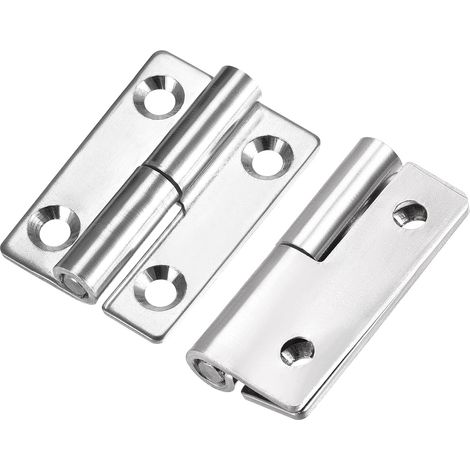 2Pcs Scharnier 50mm/2" 304 Edelstahl Linkshänder Kleine for Schranktür Silberton (1/5)