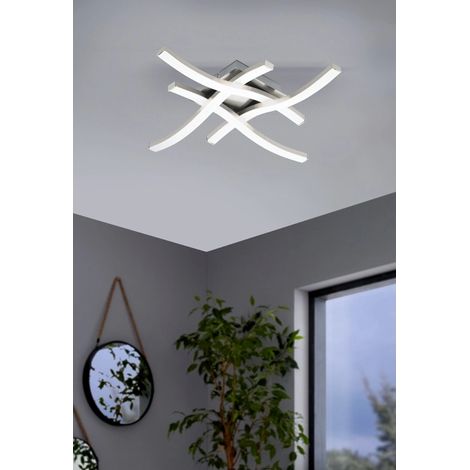 plaoniera led da interno eglo "cabezas" grigio 4000k (1/2)