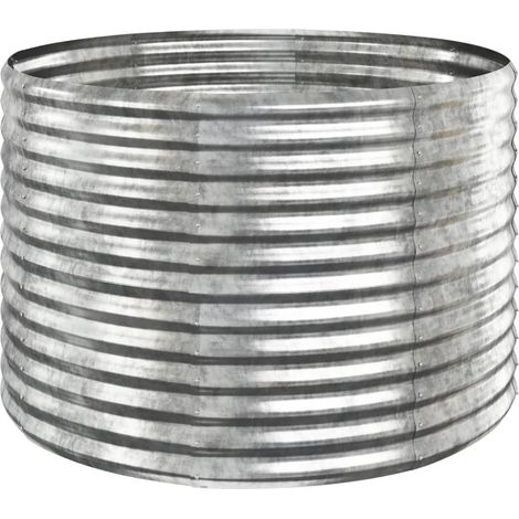 Fioriera rialzata per aiuole fioriere per patio giardino giardino acciaio verniciato a polvere argento Argento 020039712
