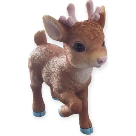 Dekofigur Bambi klein 18,5 x 7,5 x 15 cm bunt Weihnachtscharaktere