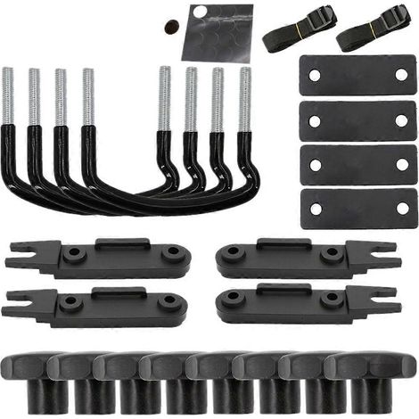 Accessoires de bagage automobile : Sacoche à boucle en U, coussinet, pince rapide, kit d'écrous à dégagement rapide pour voiture R (1/5)