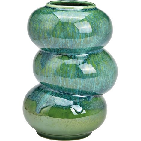 Vase en porcelaine Design organique vert 16x25x16cm (1/3)